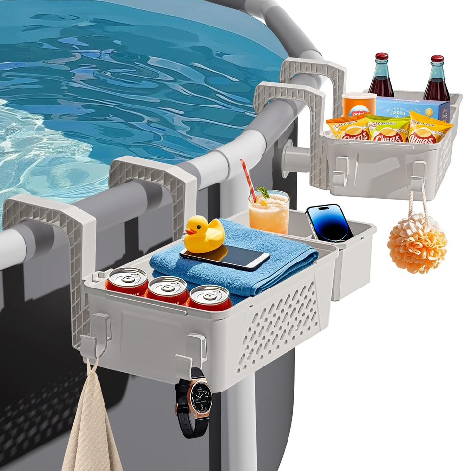 Sibada poolside storage basket assembly demonstrates quick setup for tidy pool decks.