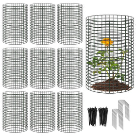Sibosen large wire plant protector with 24x12 cage protecting seedlings from rabbits
