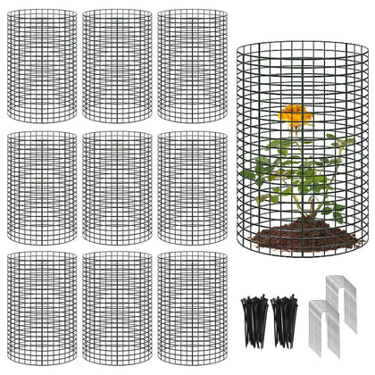 Sibosen large wire plant protector with 24x12 cage protecting seedlings from rabbits