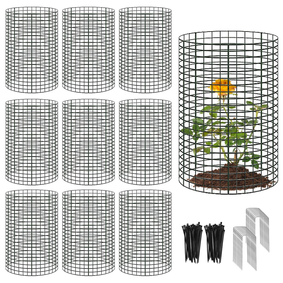 Sibosen large wire plant protector with 24x12 cage protecting seedlings from rabbits