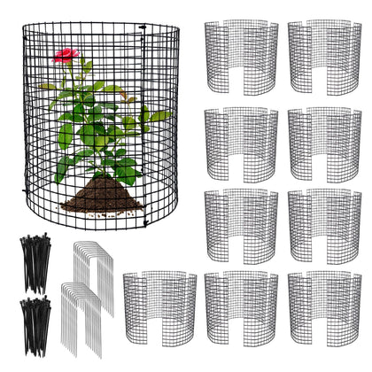 Sibosen round cage being assembled to protect seedlings