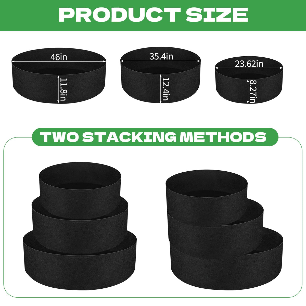 Sibosen 3-tier strawberry planter, 36-inch stack for patios.