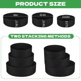 Sibosen 3-tier strawberry planter, 36-inch stack for patios.