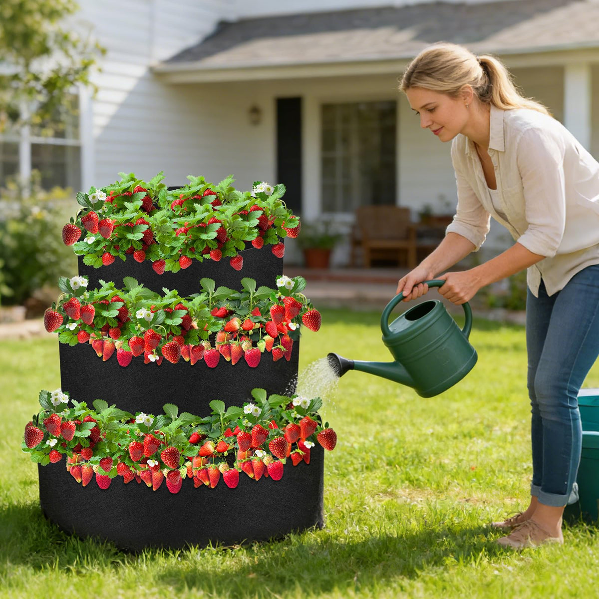 Sibosen unfold and fill soil easily, then store after season.