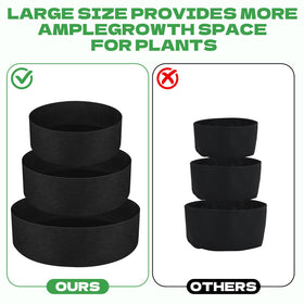 Sibosen felt fabric planter is breathable and drains excess water.