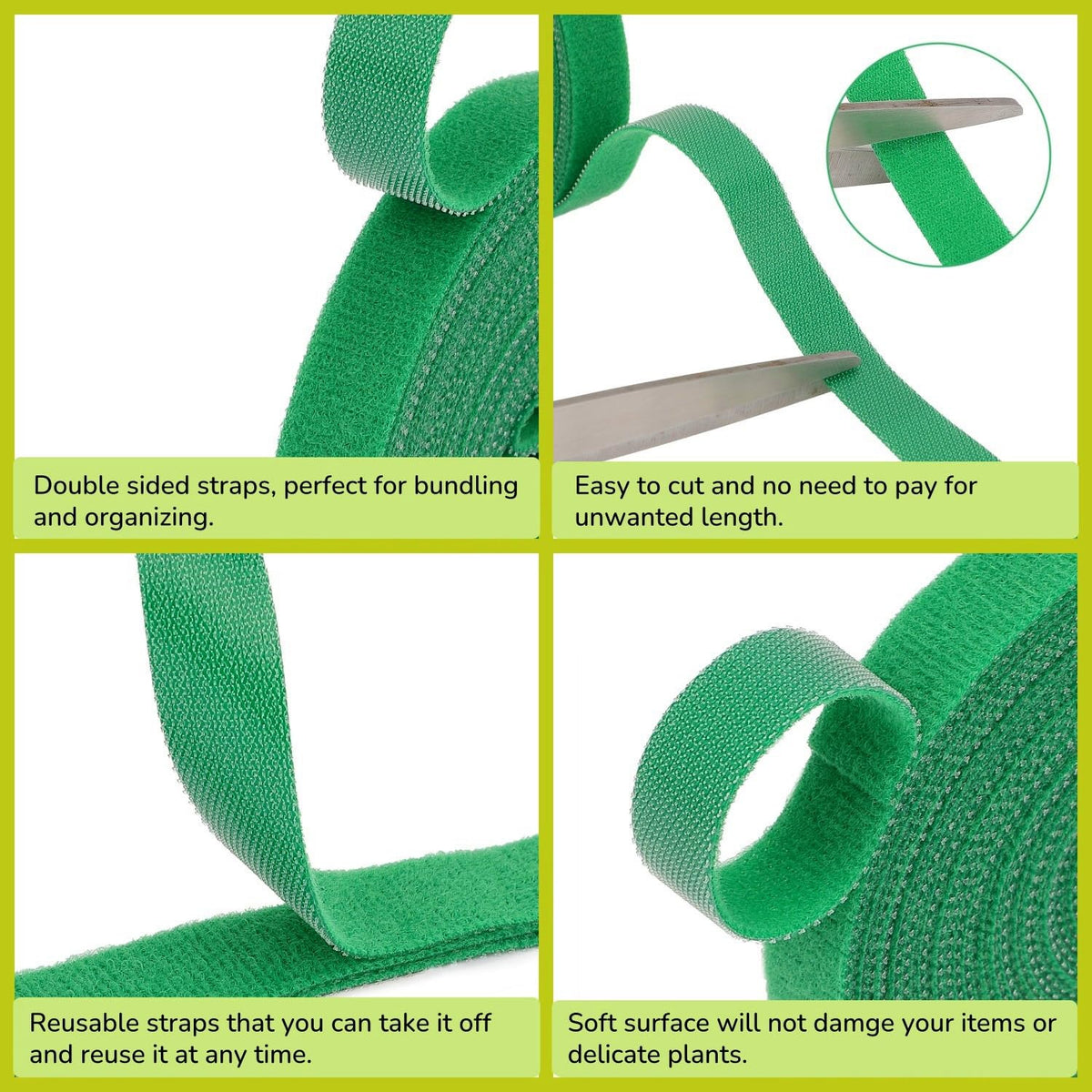 SICCOMA adjustable garden tie in use securing a tomato trellis