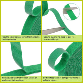 SICCOMA adjustable garden tie in use securing a tomato trellis