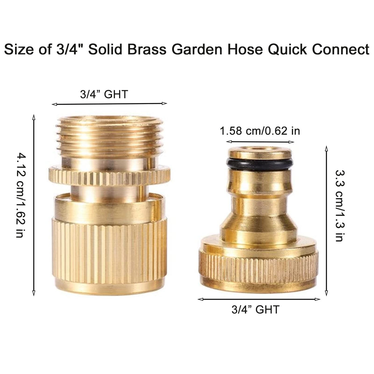 SICILAMIU brass quick-connect pair (male and female) enables fast setup