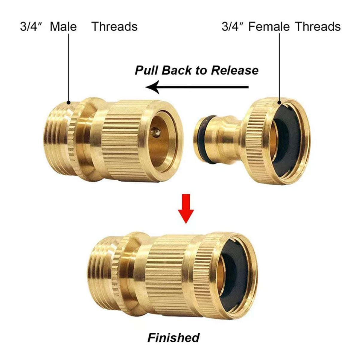 SICILAMIU brass quick-connect designed for one-handed operation