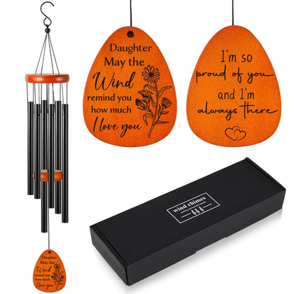 SIDATYSTAR wind chime with engraved message for Mother's Day, adds sentimental charm