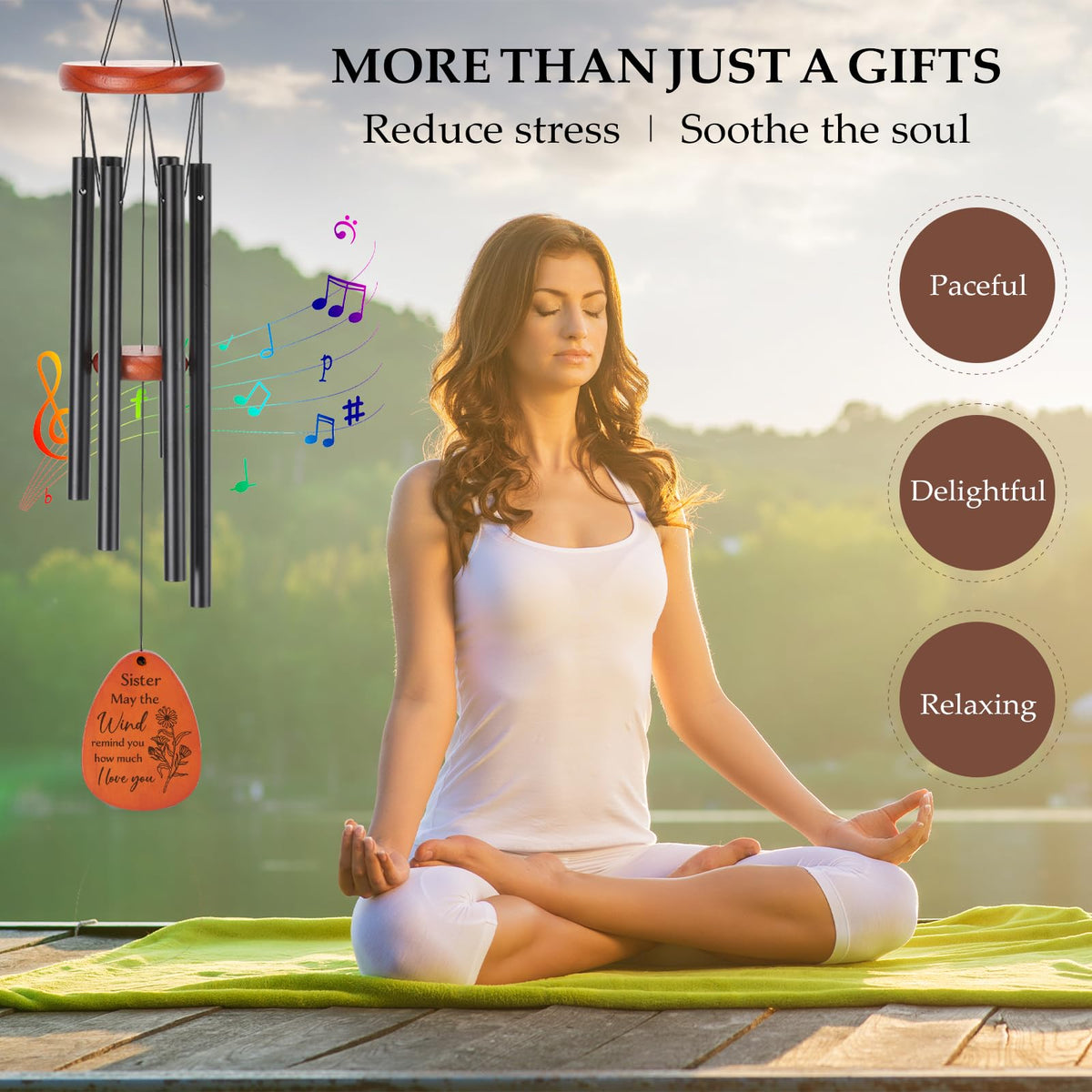 SIDATYSTAR outdoor wind chime for garden and porch décor