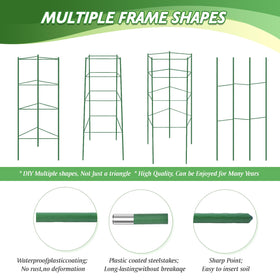 Sidefusi tomato cage interchangeable shapes adapt to triangular square or hex configurations.