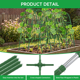 Sidefusi U-arch design provides sturdy climbing support for multiple crops.