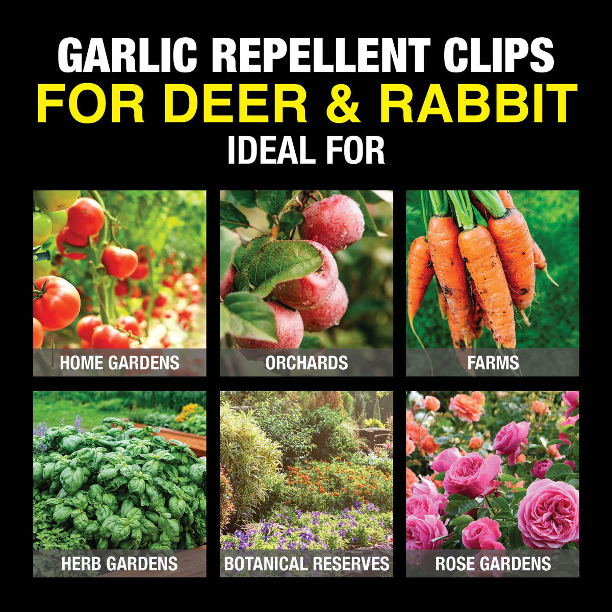 Clip oriented sideways to prevent water blockage and protect low plants.
