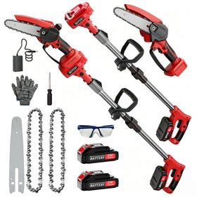 SIEARPUORL 2-in-1 cordless pole saw in hand for versatile pruning