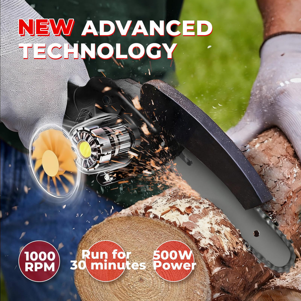 SIEARPUORL dual-battery system enables extended yard work sessions