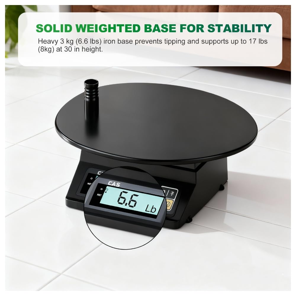 SIECCY height-adjustable 30 to 76 inches fits compact spaces and tall displays.