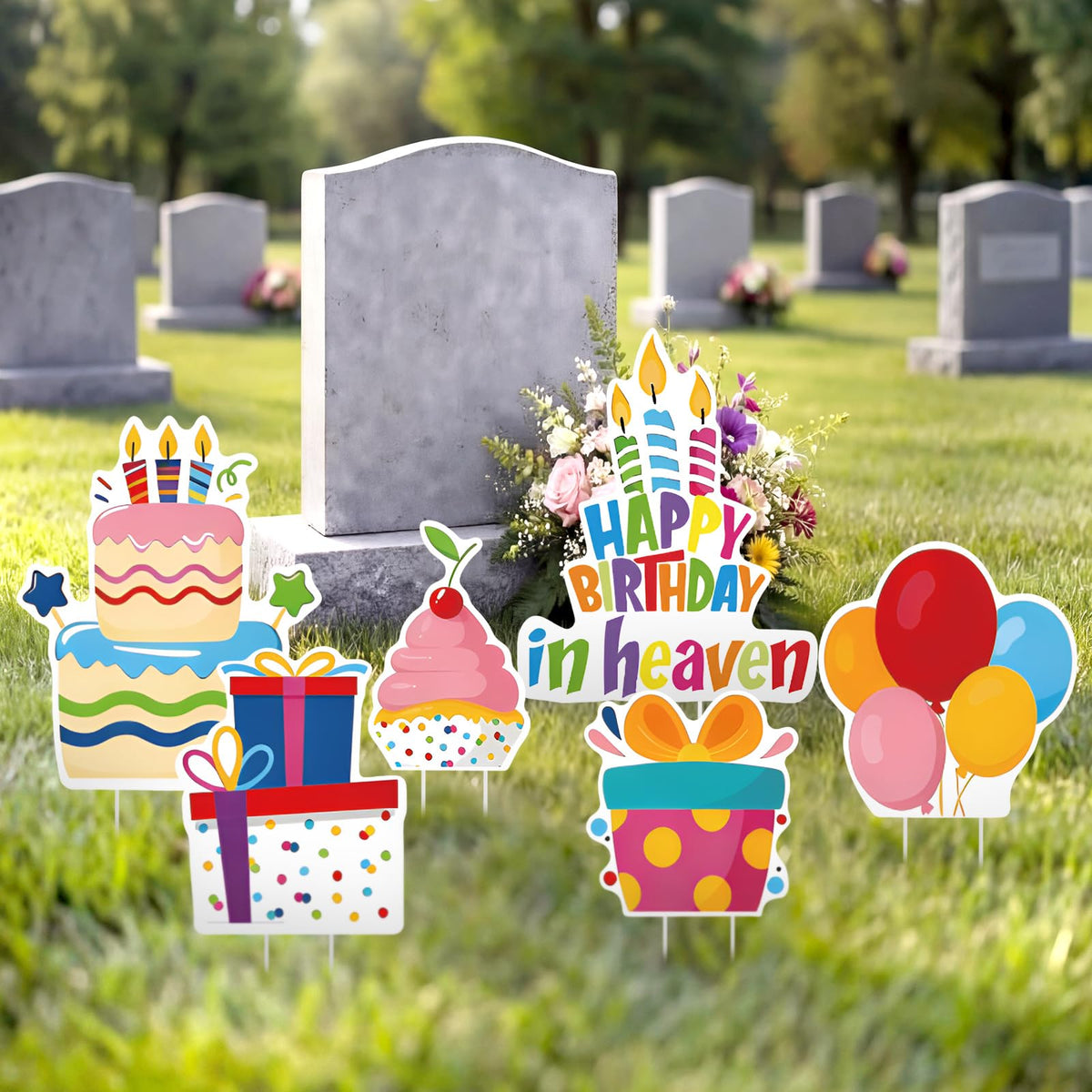 Sieral happy birthday in heaven sign honors loved ones with taste.
