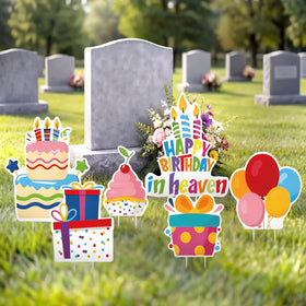Sieral happy birthday in heaven sign honors loved ones with taste.