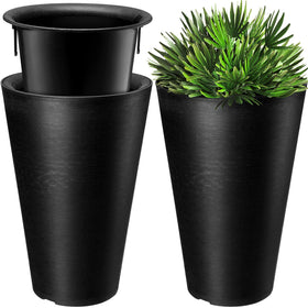 Sieral tall planter 12x18 front view for deep-rooted plant displays