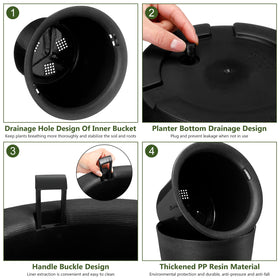 Sieral inner bucket handles simplify lifting and repositioning