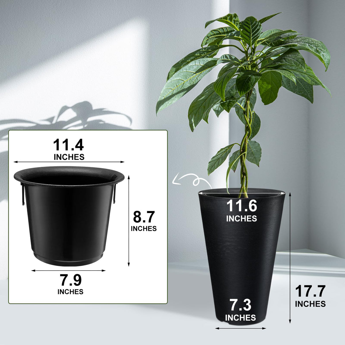 Sieral inner bucket removable for easy transplantation and soil management