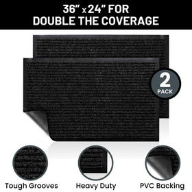 Sierra Concepts heavy-duty ribbed polyester mat ideal for high-traffic areas