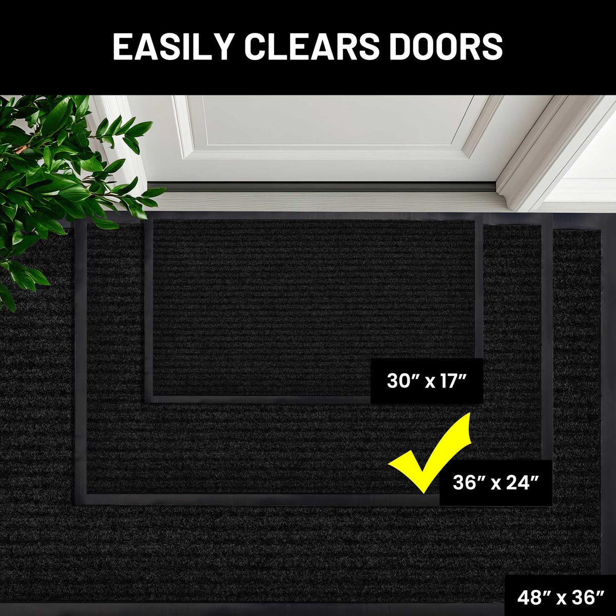Sierra Concepts indoor-outdoor mat suitable for foyers patios and garages