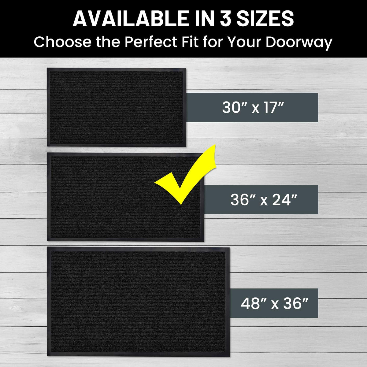 Sierra Concepts non-slip rubber backing keeps mats in place