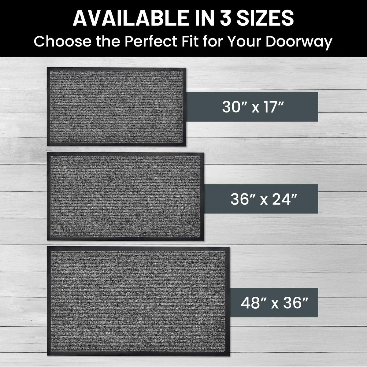 Sierra Concepts non-slip backing keeps the mat in place.