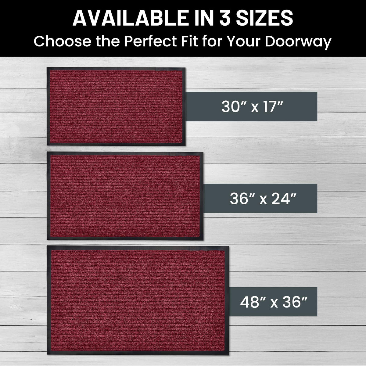 Sierra Concepts shoe-scraper mat red helps remove debris at entry