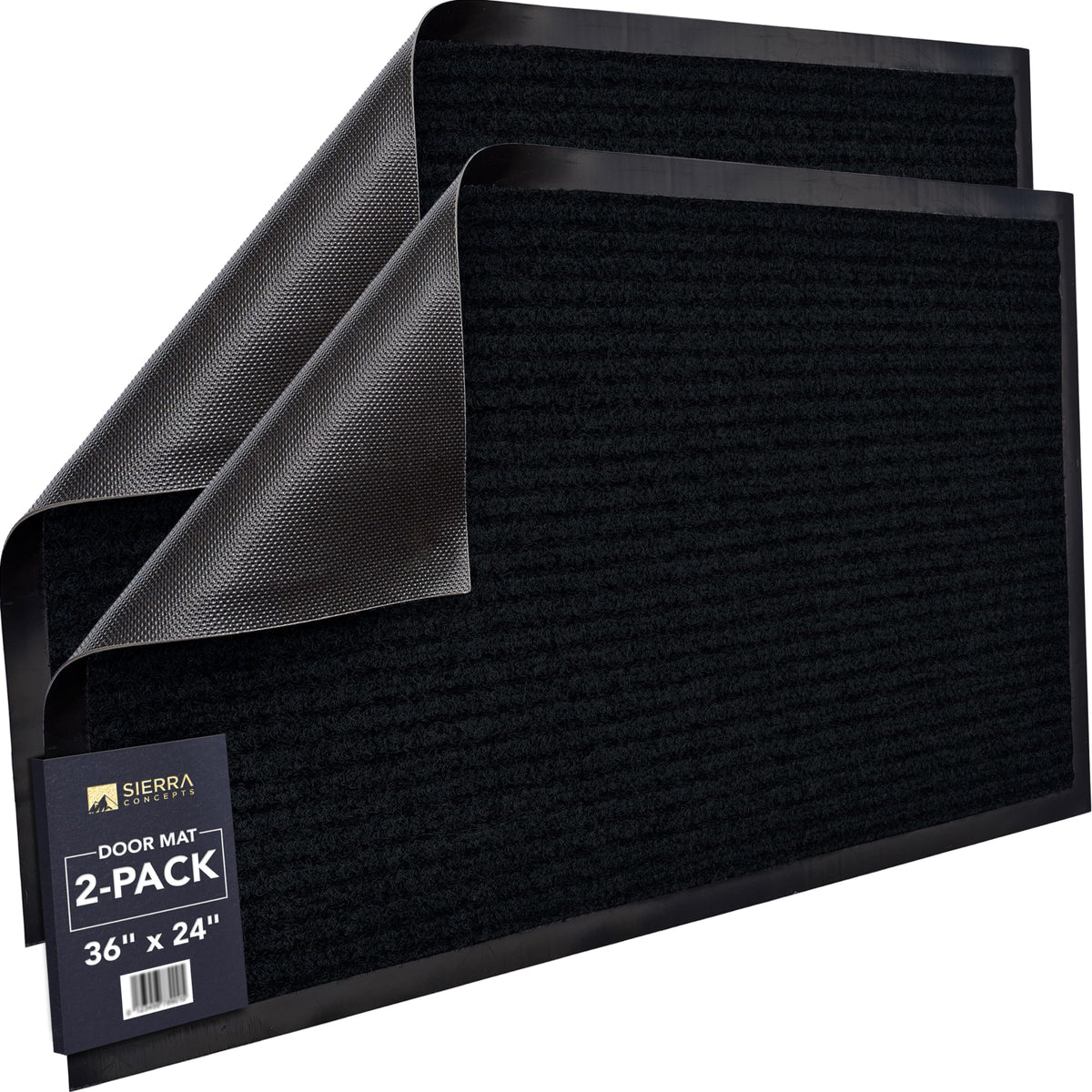 Sierra Concepts two-pack front-door mats 36x24 for a tidy entryway and shoe scraping