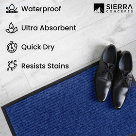 Sierra Concepts durable polyester and PVC door mat for entryways.