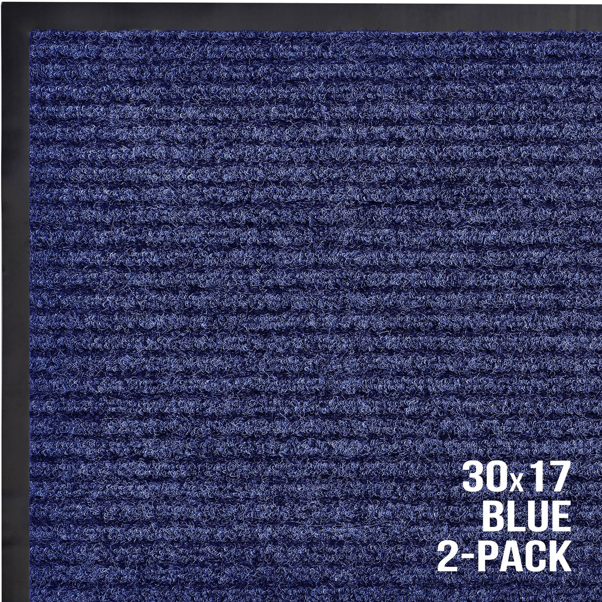 Sierra Concepts easy-clean blue entry mat dries quickly after rinsing.