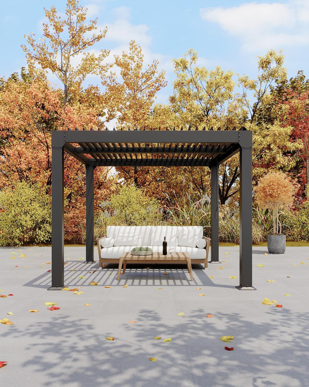 Sierrasquad outdoor living space ready for use.
