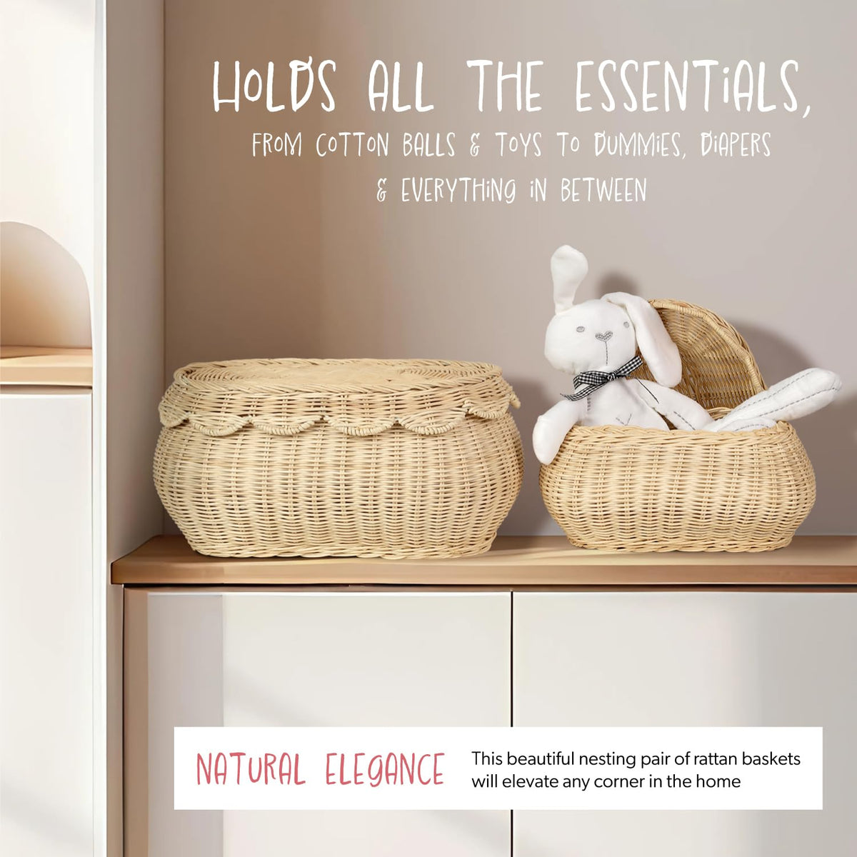 SIEUSALEVN gift-ready rattan basket set for thoughtful gifts.