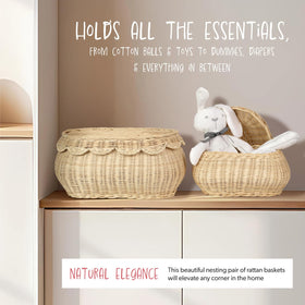 SIEUSALEVN gift-ready rattan basket set for thoughtful gifts.