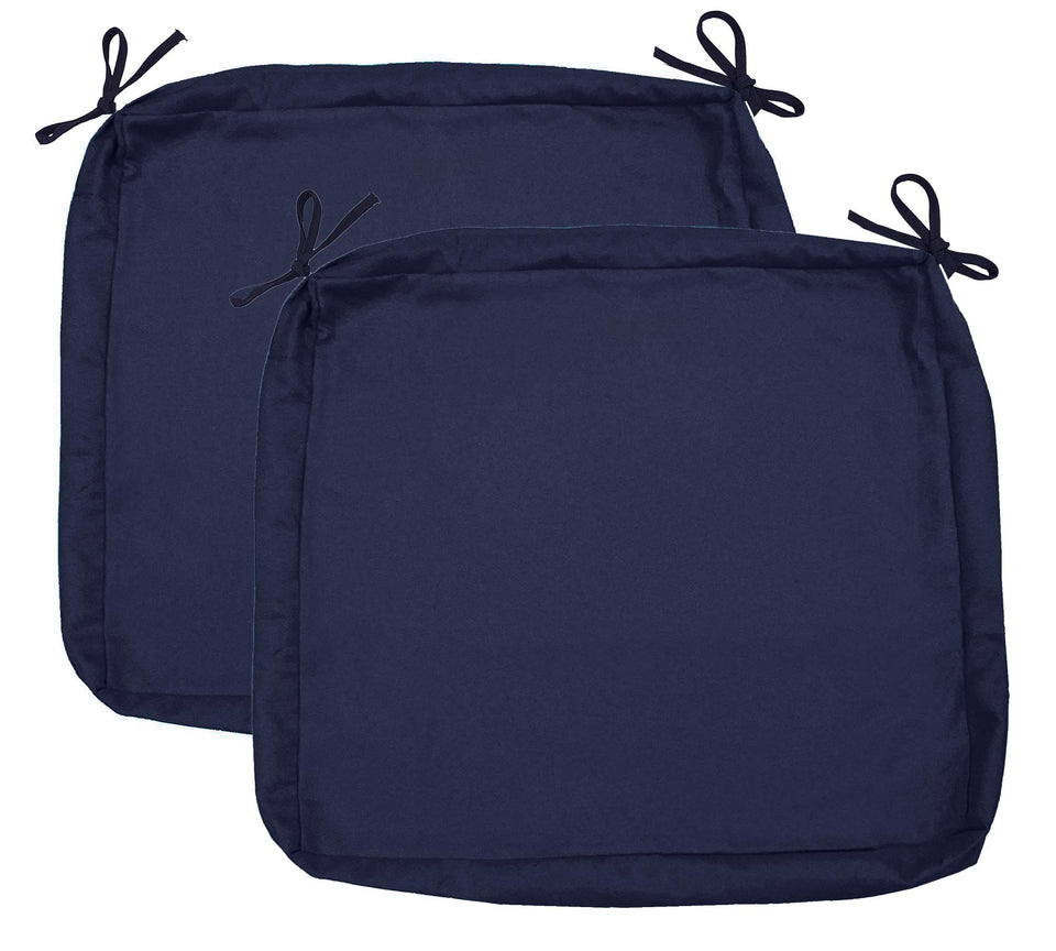 Sigmat navy cushion cover close-up showing durable polyester fabric.