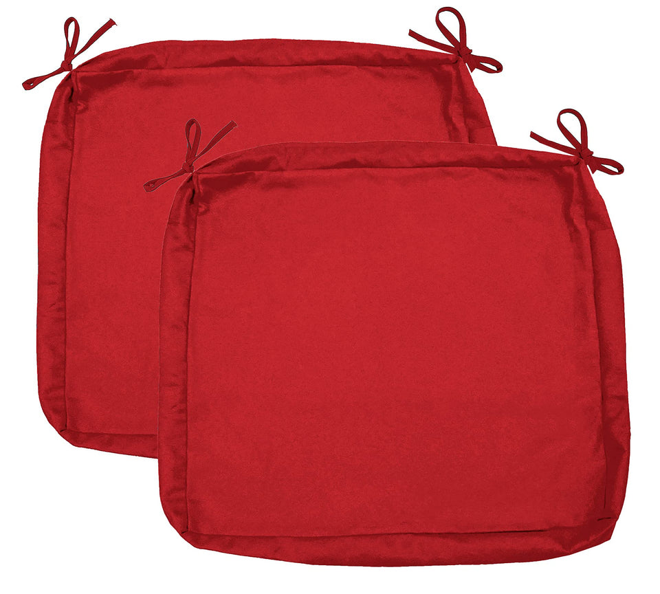 Sigmat outdoor seat cushion cover in red with water-repellent fabric protecting cushions