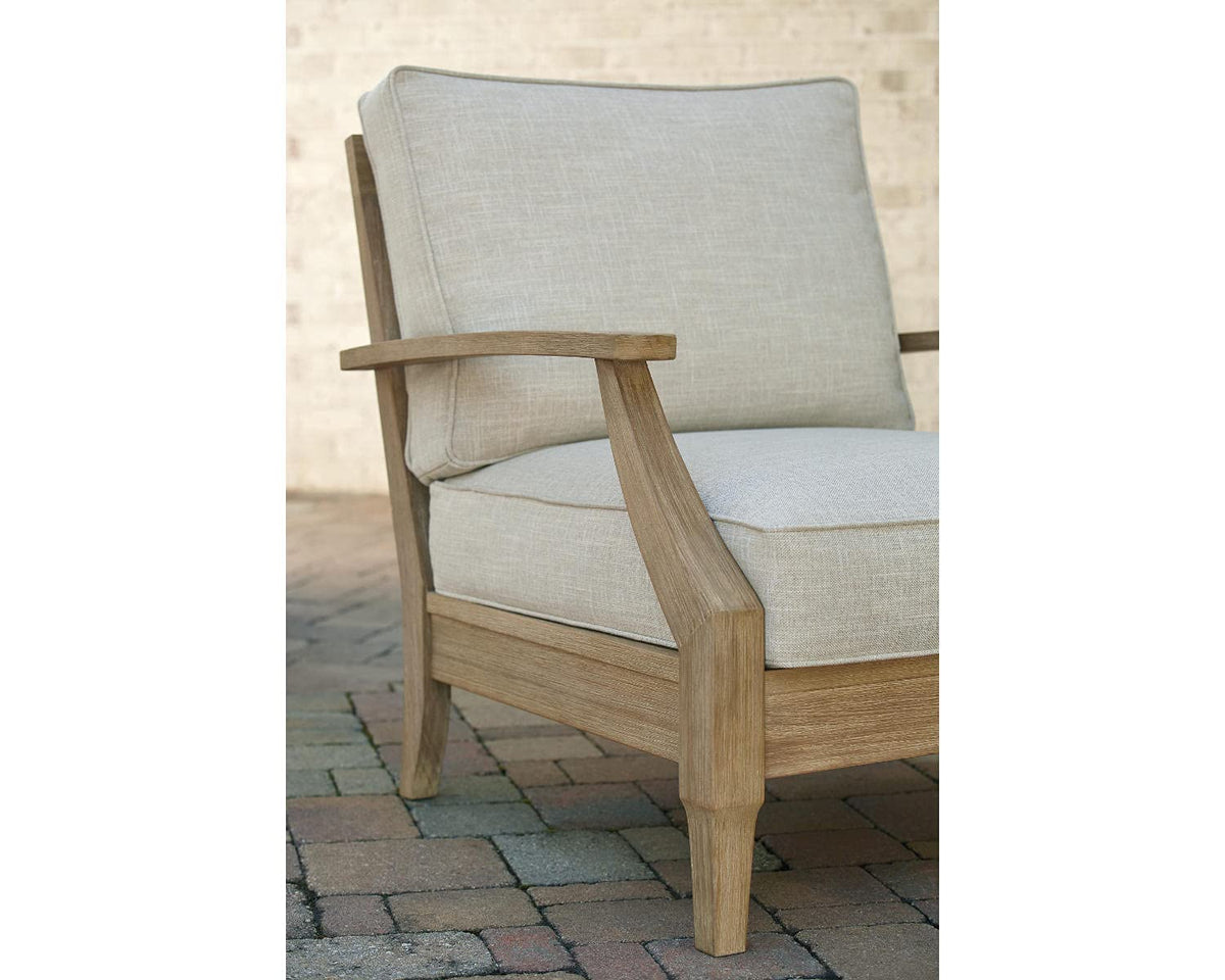 Beige Nuvella cushions on Clare View lounge chair