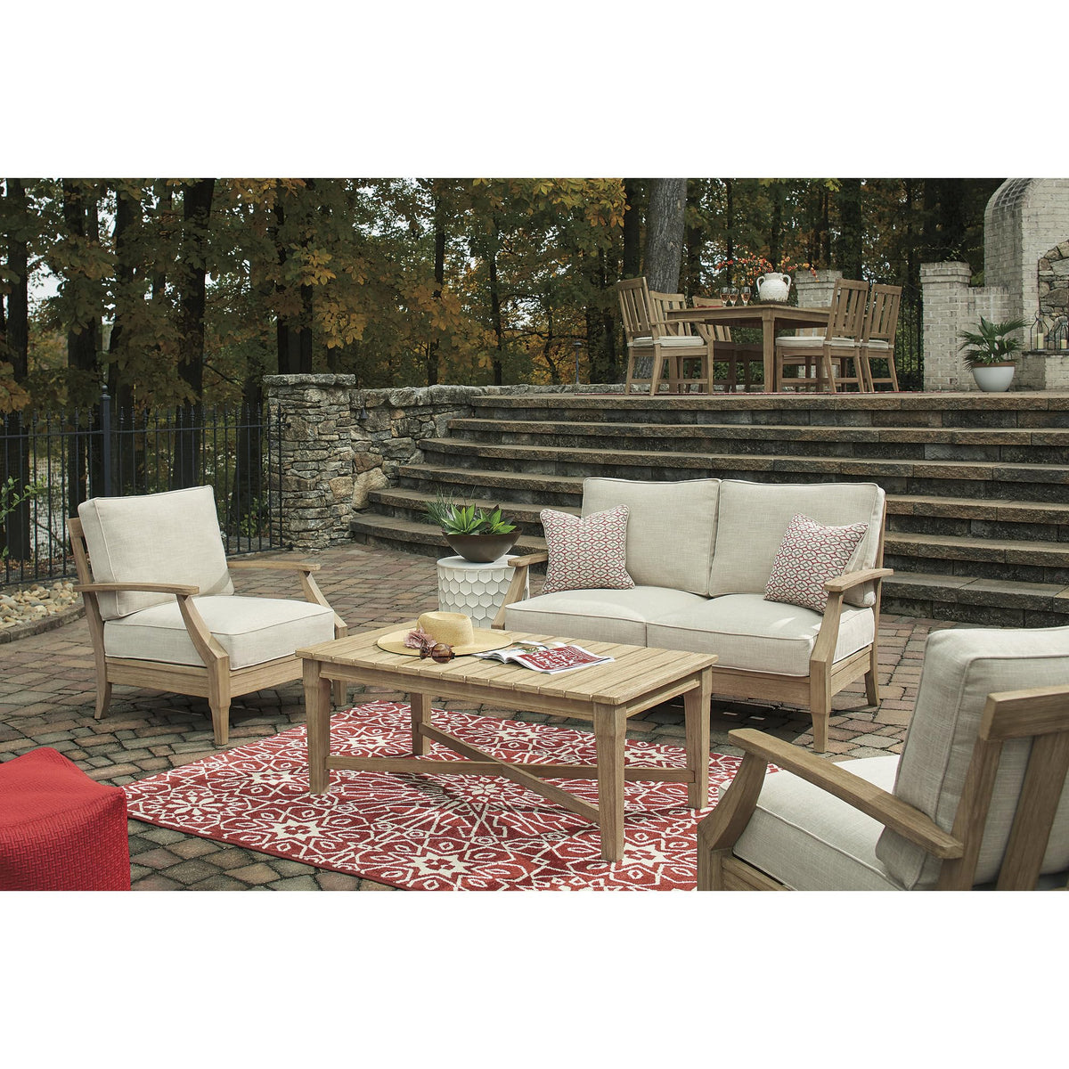 Easy assembly of Clare View outdoor loveseat with included hardware