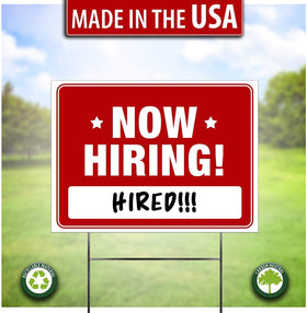 SignHero Now Hiring Signs install in seconds with no tools required.