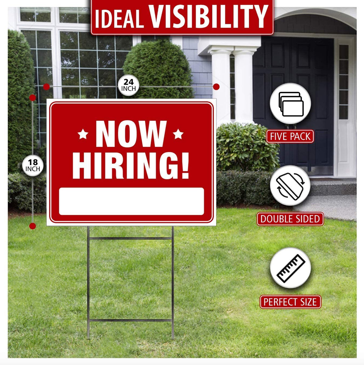 SignHero Now Hiring Signs made in the USA with high-quality 4mm Coroplast print.