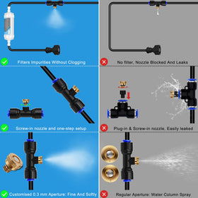 Signice 0.3 mm brass mist nozzle delivers ultra-fine mist