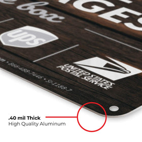 Sigo Signs Indoor/Outdoor Display withstands weather and daily wear.