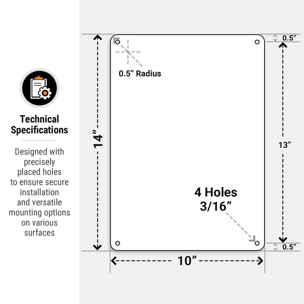 Sigo Signs wall-mount-ready sign for fast installation on multiple surfaces