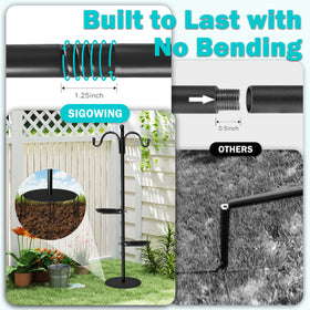 SIGOWING adjustable-height pole with four interlocking sections for easy height customization.