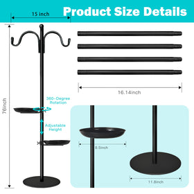 SIGOWING dual stands support plants and feeders for versatile outdoor decorations.