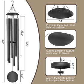 Large outdoor wind chime ideal for gardens, patios, and balconies.