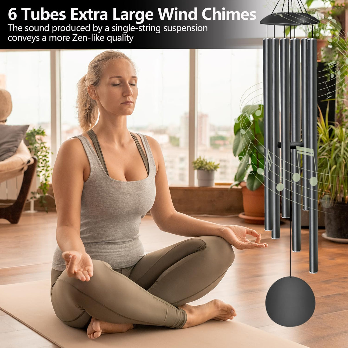Adjustable striker on SIGOWING wind chime for melody control.